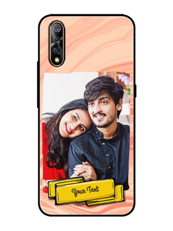 Custom Vivo Z1x Personalized Glass Phone Case  - Marble Texture Design