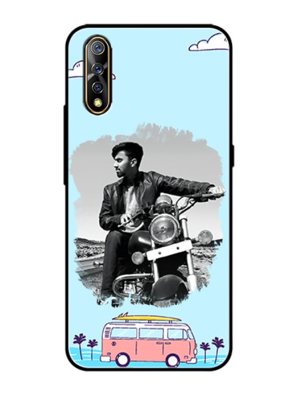 Custom Vivo Z1x Photo Printing on Glass Case  - Travel & Adventure Design