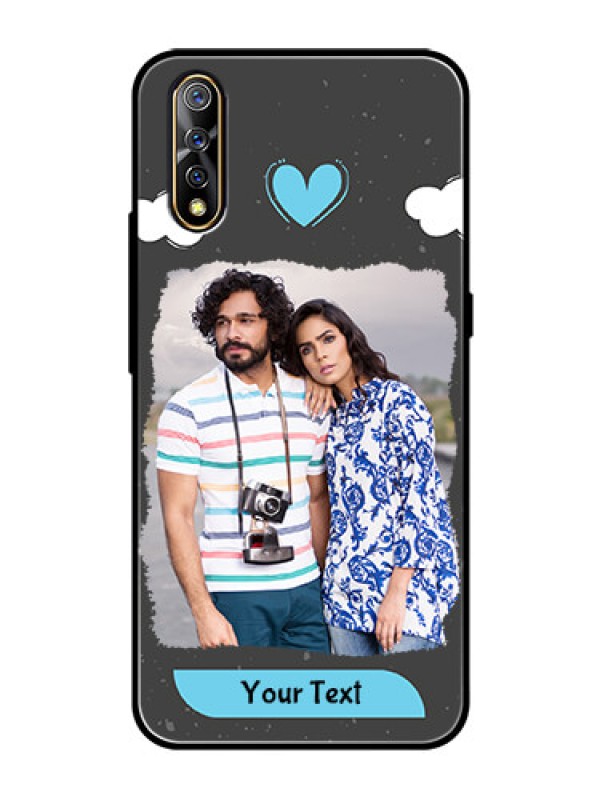 Custom Vivo Z1x Custom Glass Phone Case  - Splashes with love doodles Design
