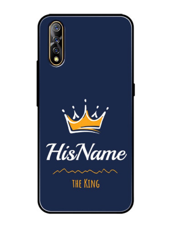 Custom Vivo Z1X Glass Phone Case King with Name