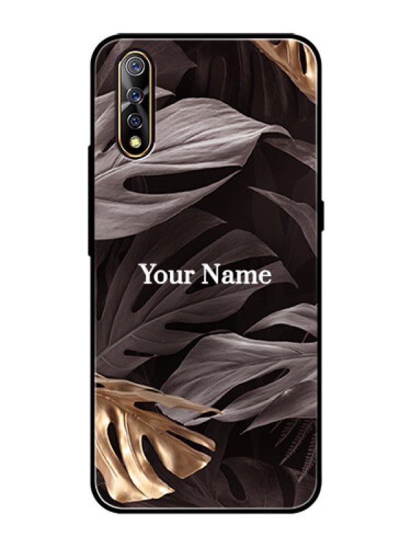 Custom Vivo Z1X Personalised Glass Phone Case - Wild Leaves digital paint Design