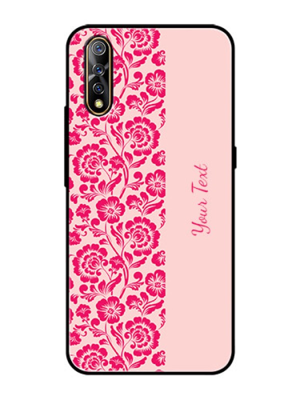 Custom Vivo Z1X Custom Glass Phone Case - Attractive Floral Pattern Design