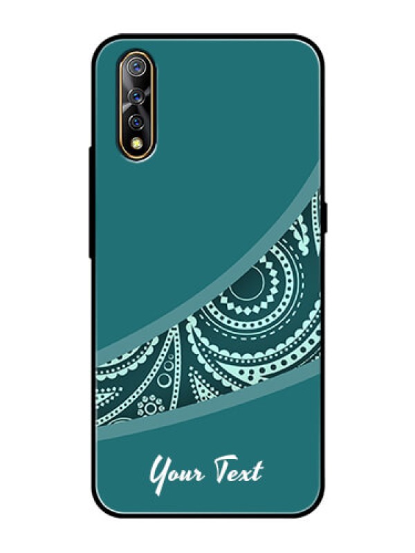 Custom Vivo Z1X Photo Printing on Glass Case - semi visible floral Design