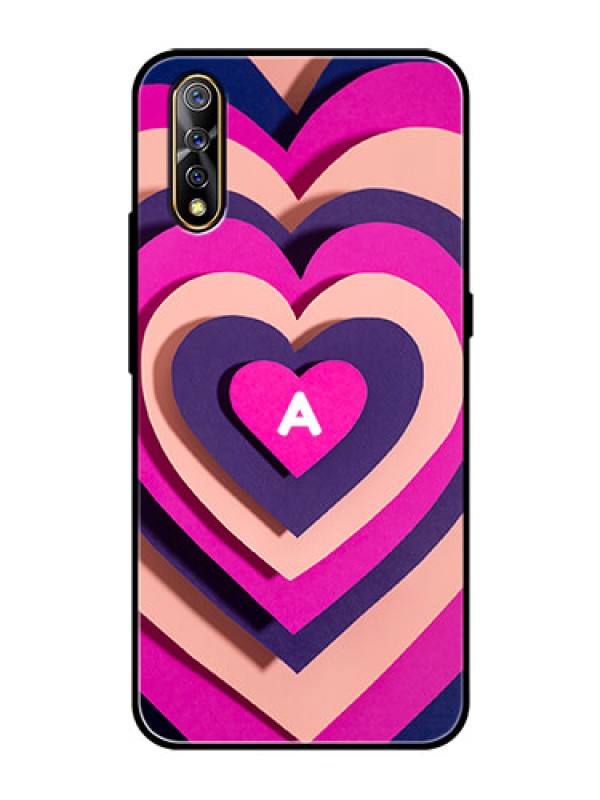 Custom Vivo Z1X Custom Glass Mobile Case - Cute Heart Pattern Design