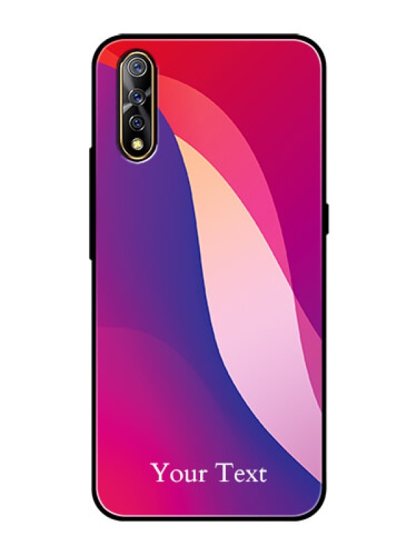 Custom Vivo Z1X Personalized Glass Phone Case - Digital abstract Overlap Design