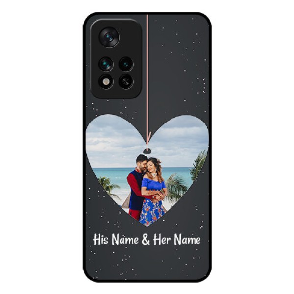 Xiaomi 11I 5G Custom Glass Phone Case - Hanging Heart Design