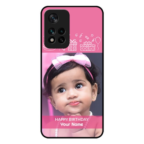 Xiaomi 11I 5G Photo Printing on Glass Case - with Birthday Line Art Design Xiaomi 11I 5G Photo Printing on Glass Case - with Birthday Line Art Design