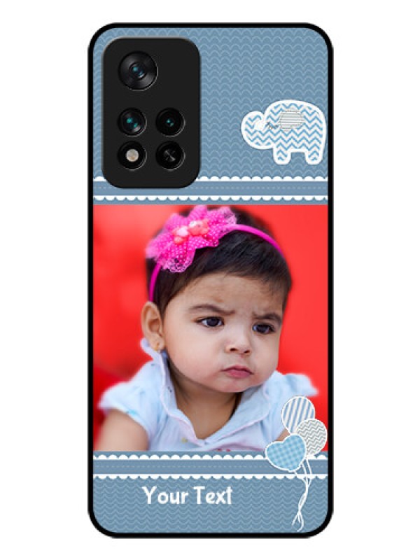 Custom Xiaomi 11I 5G Photo Printing on Glass Case - with Kids Pattern Design
