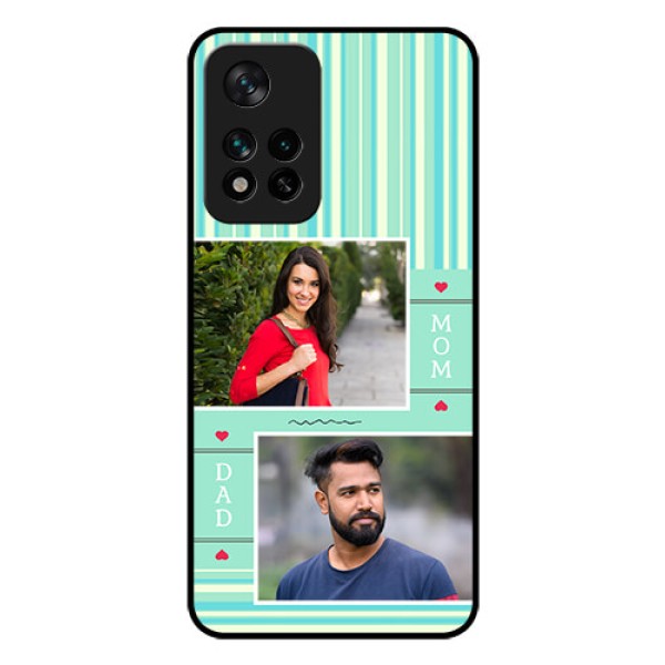 Xiaomi 11I 5G Custom Glass Phone Case - Mom & Dad Pic Design