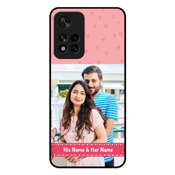 Xiaomi 11I 5G Personalized Glass Phone Case - Love Design Peach Color Xiaomi 11I 5G Personalized Glass Phone Case - Love Design Peach Color