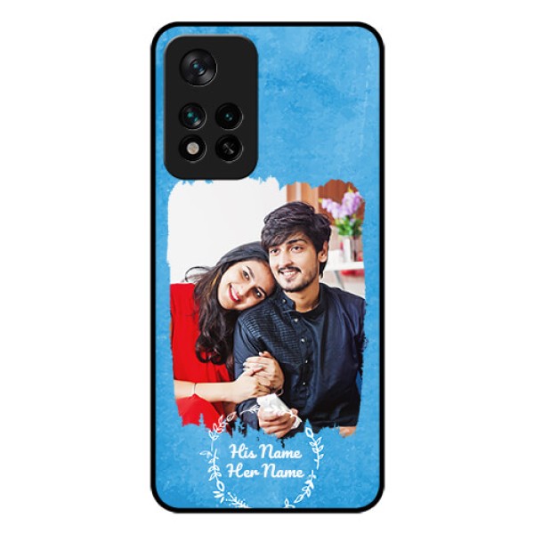 Xiaomi 11I 5G Custom Glass Phone Case - Blue Color Vintage Design Xiaomi 11I 5G Custom Glass Phone Case - Blue Color Vintage Design