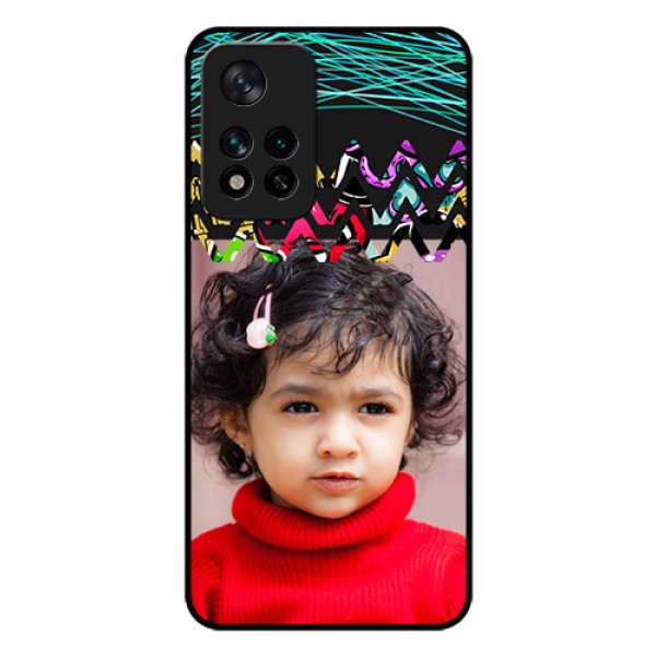 Xiaomi 11I 5G Personalized Glass Phone Case - Neon Abstract Design