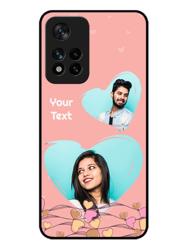 Custom Xiaomi 11I 5G Custom Glass Mobile Case - Love Doodle Design