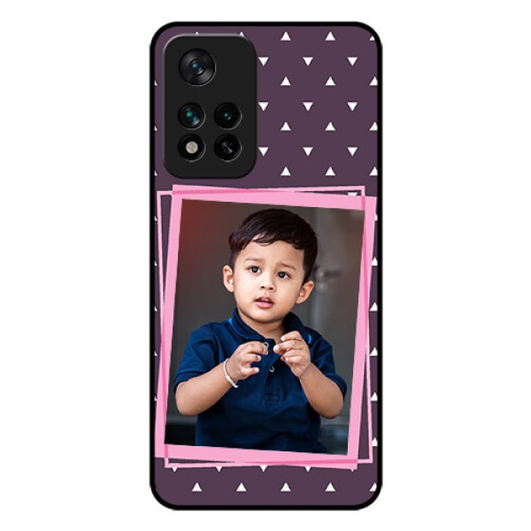 Xiaomi 11I 5G Custom Glass Mobile Case - Triangle Pattern Dotted Design Xiaomi 11I 5G Custom Glass Mobile Case - Triangle Pattern Dotted Design