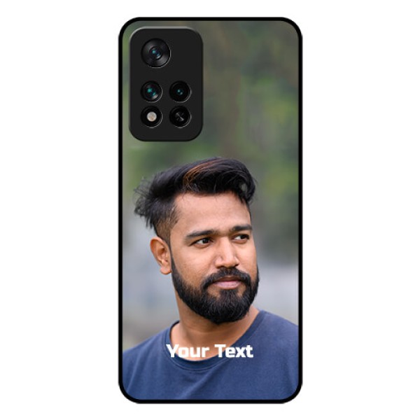 Xiaomi 11I 5G Glass Mobile Cover: Photo with Text