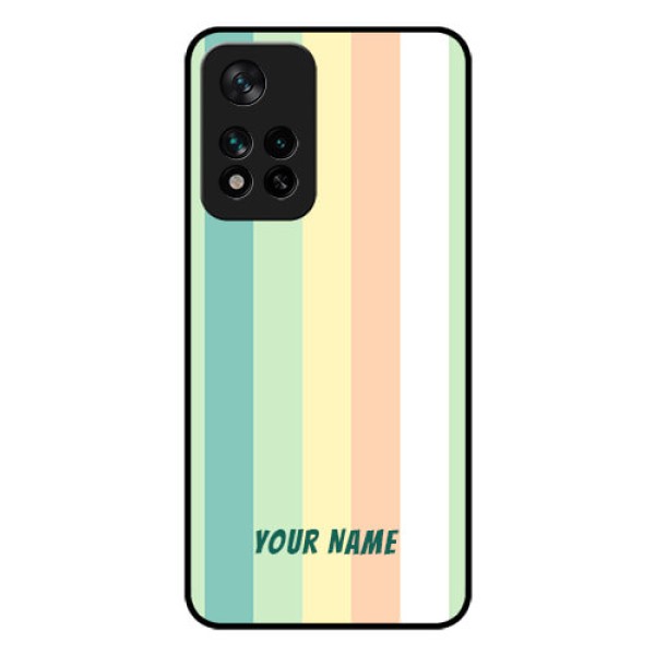 Xiaomi 11I 5G Photo Printing on Glass Case - Multi-colour Stripes Design Xiaomi 11I 5G Photo Printing on Glass Case - Multi-colour Stripes Design