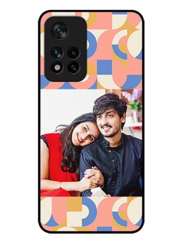 Custom Xiaomi 11I 5G Photo Printing on Glass Case - Semi-circle Maze Pattern Design