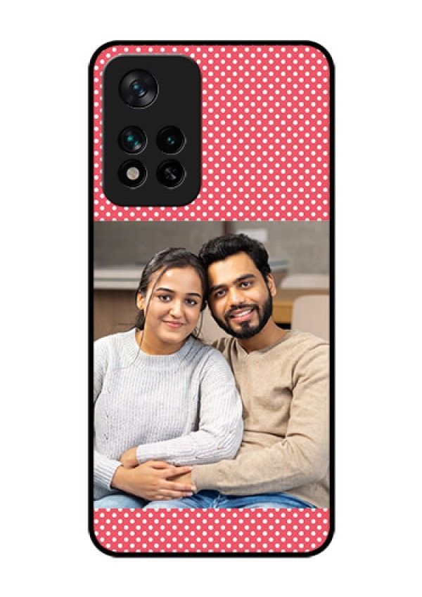 Xiaomi 11I Hypercharge 5G Custom Glass Phone Case - White Dotted Design