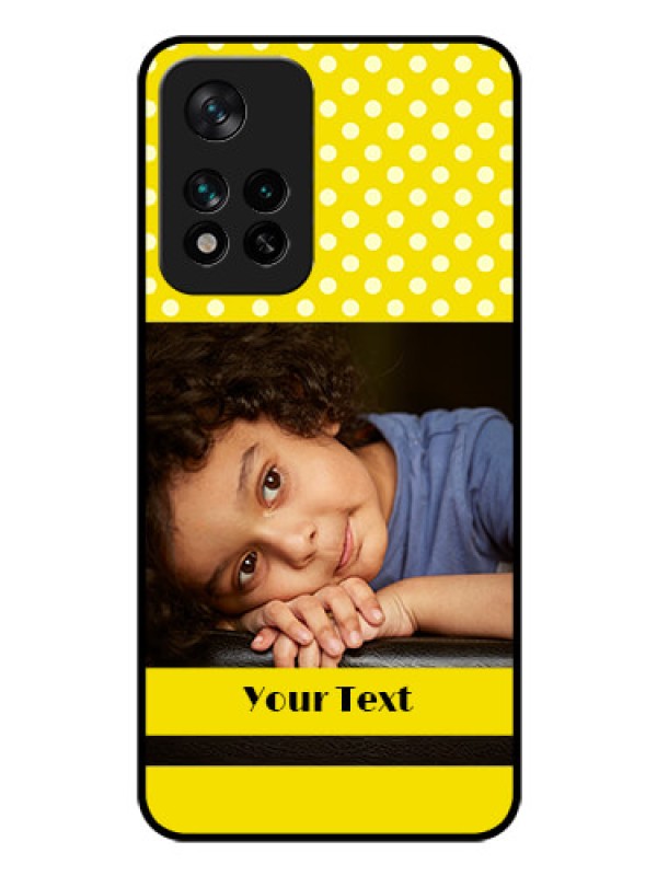 Custom Xiaomi 11I Hypercharge 5G Custom Glass Phone Case - Bright Yellow Case Design