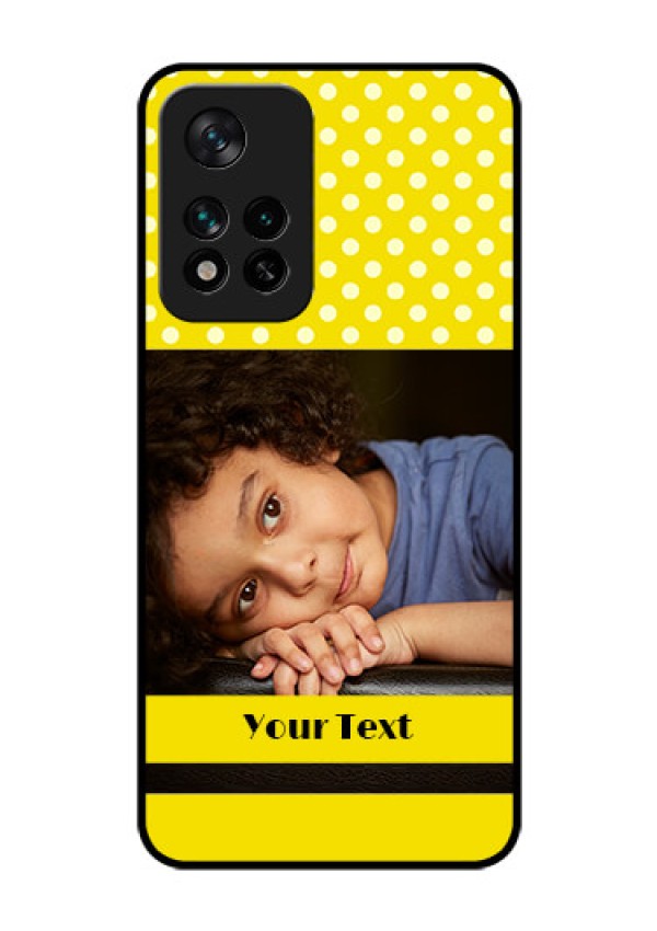 Xiaomi 11I Hypercharge 5G Custom Glass Phone Case - Bright Yellow Case Design