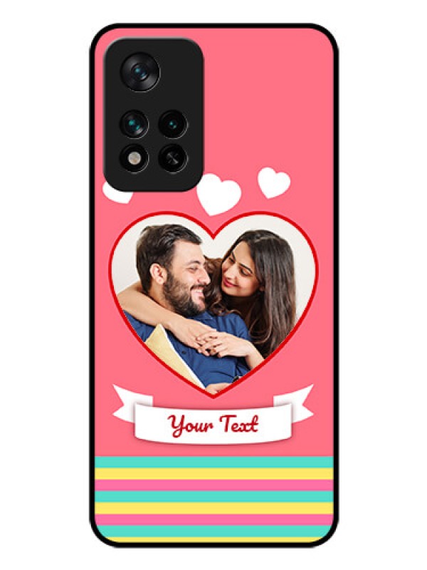 Custom Xiaomi 11I Hypercharge 5G Photo Printing on Glass Case - Love Doodle Design