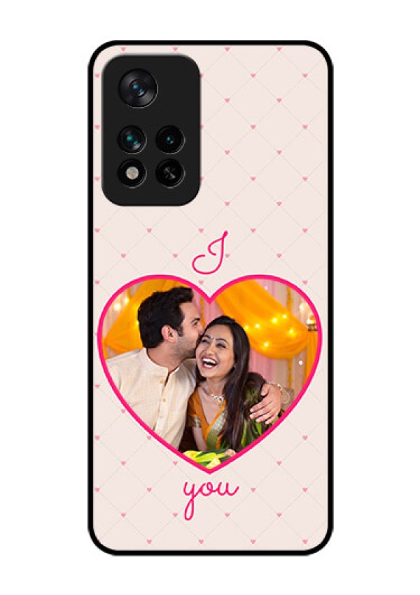 Xiaomi 11I Hypercharge 5G Custom Glass Mobile Case - Heart Shape Design