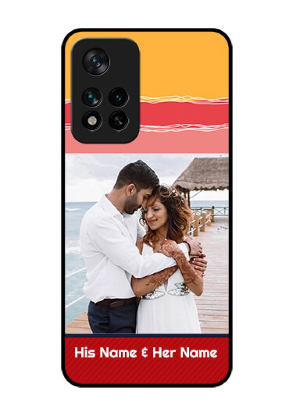 Xiaomi 11I Hypercharge 5G Custom Glass Mobile Case - Colorful Case Design