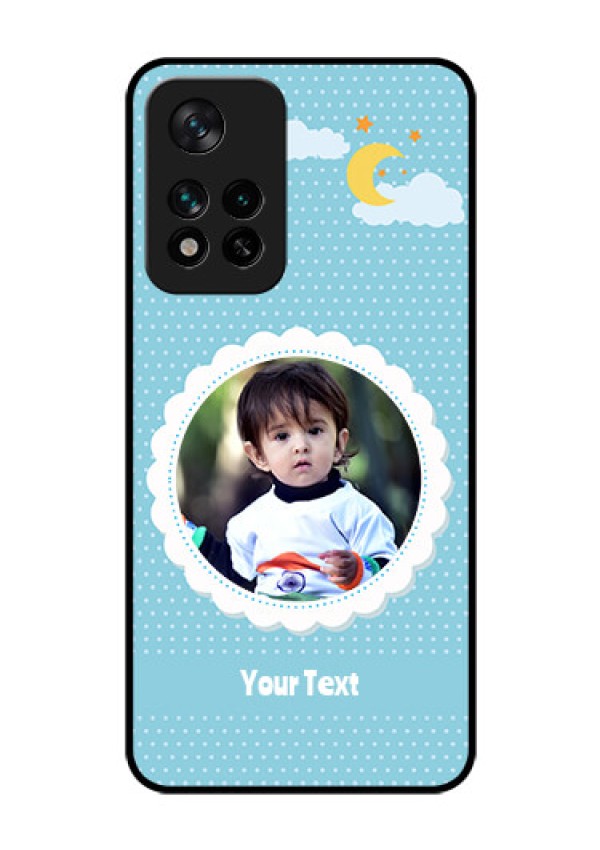 Xiaomi 11I Hypercharge 5G Personalised Glass Phone Case - Violet Pattern Design