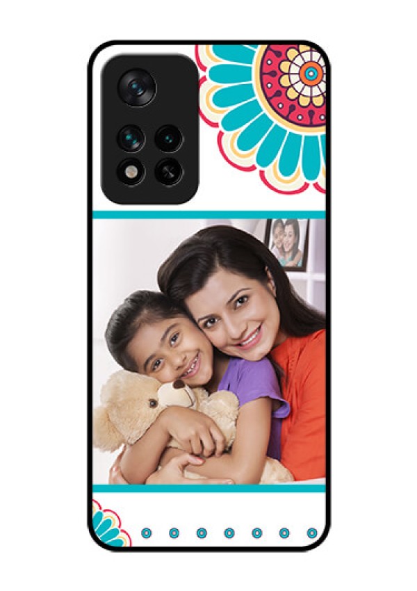 Xiaomi 11I Hypercharge 5G Custom Glass Phone Case - Flower Design