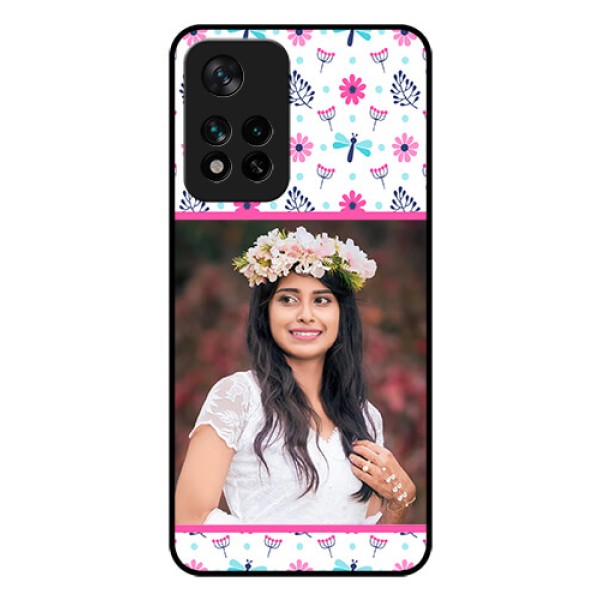 Xiaomi 11I Hypercharge 5G Photo Printing on Glass Case - Colorful Flower Design