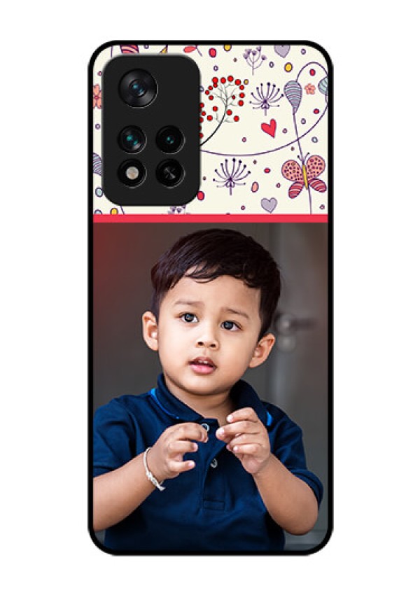 Xiaomi 11I Hypercharge 5G Custom Glass Mobile Case - Premium Floral Design