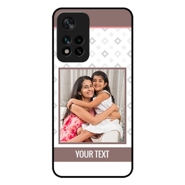 Xiaomi 11I Hypercharge 5G Photo Printing on Glass Case - Simple Diamond Design Xiaomi 11I Hypercharge 5G Photo Printing on Glass Case - Simple Diamond Design