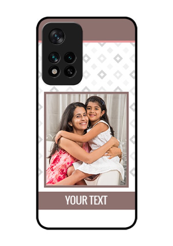 Xiaomi 11I Hypercharge 5G Photo Printing on Glass Case - Simple Diamond Design