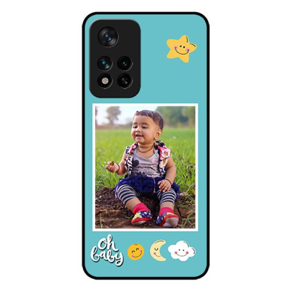 Xiaomi 11I Hypercharge 5G Personalized Glass Phone Case - Smiley Kids Stars Design Xiaomi 11I Hypercharge 5G Personalized Glass Phone Case - Smiley Kids Stars Design