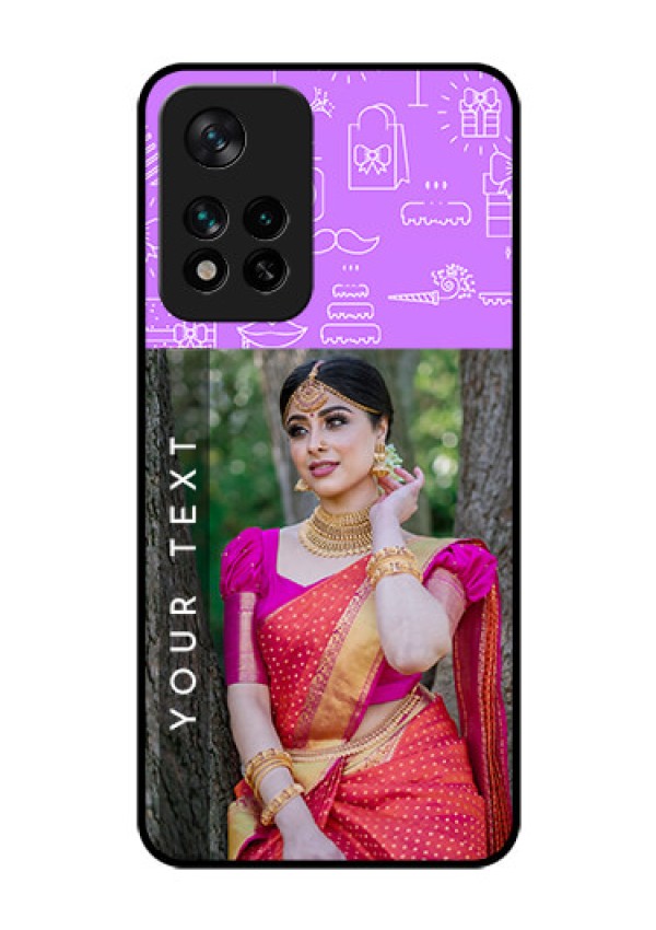 Xiaomi 11I Hypercharge 5G Custom Glass Mobile Case - Birthday Icons Design