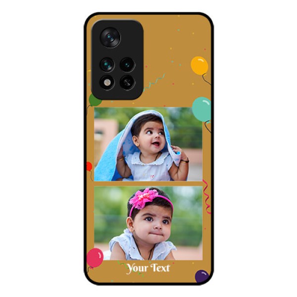 Xiaomi 11I Hypercharge 5G Personalized Glass Phone Case - Image Holder with Birthday Celebrations Design