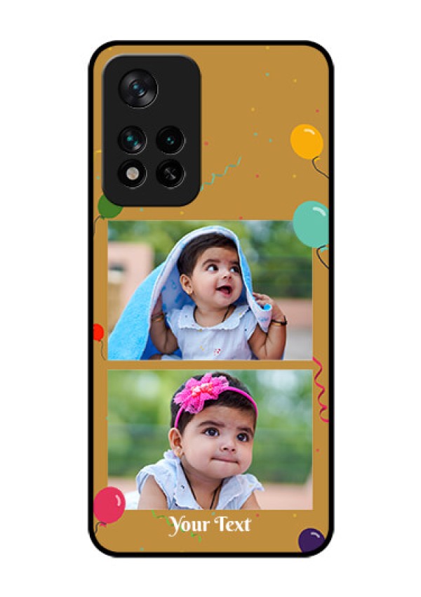 Xiaomi 11I Hypercharge 5G Personalized Glass Phone Case - Image Holder with Birthday Celebrations Design
