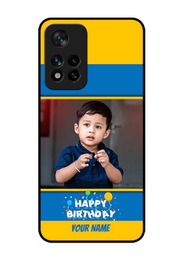 Xiaomi 11I Hypercharge 5G Custom Glass Mobile Case - Birthday Wishes Design