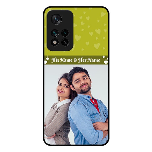 Xiaomi 11I Hypercharge 5G Custom Glass Phone Case - You & Me Heart Design Xiaomi 11I Hypercharge 5G Custom Glass Phone Case - You & Me Heart Design