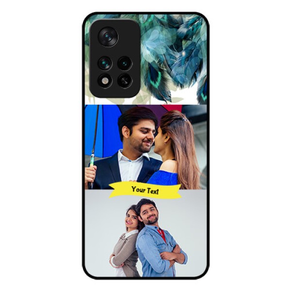 Xiaomi 11I Hypercharge 5G Personalized Glass Phone Case - Image with Boho Peacock Feather Design Xiaomi 11I Hypercharge 5G Personalized Glass Phone Case - Image with Boho Peacock Feather Design