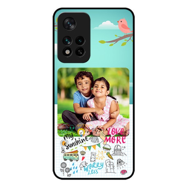Xiaomi 11I Hypercharge 5G Photo Printing on Glass Case - Doodle love Design