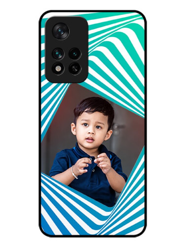 Custom Xiaomi 11I Hypercharge 5G Personalized Glass Phone Case - Abstract Spiral Design