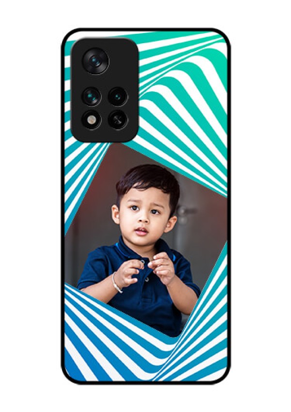 Xiaomi 11I Hypercharge 5G Personalized Glass Phone Case - Abstract Spiral Design