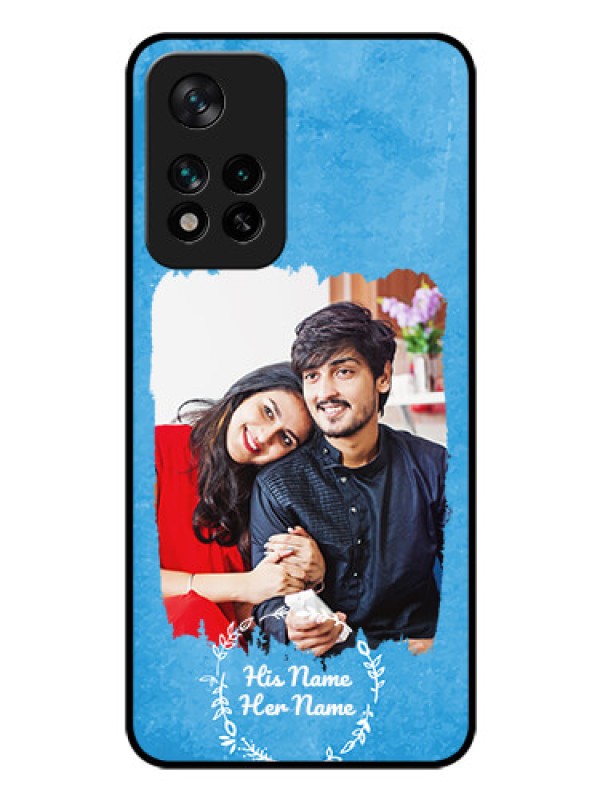 Custom Xiaomi 11I Hypercharge 5G Custom Glass Phone Case - Blue Color Vintage Design