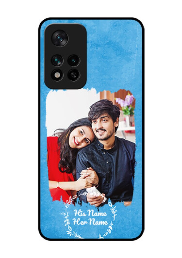 Xiaomi 11I Hypercharge 5G Custom Glass Phone Case - Blue Color Vintage Design