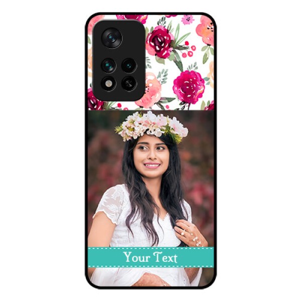 Xiaomi 11I Hypercharge 5G Custom Glass Phone Case - Watercolor Floral Design Xiaomi 11I Hypercharge 5G Custom Glass Phone Case - Watercolor Floral Design