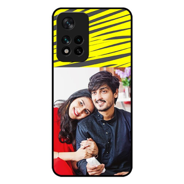 Xiaomi 11I Hypercharge 5G Photo Printing on Glass Case - Yellow Abstract Design