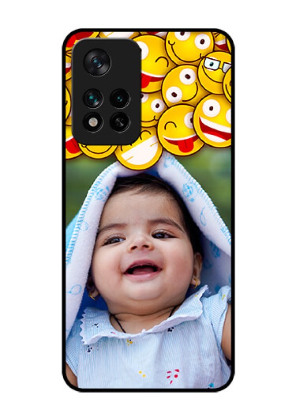 Xiaomi 11I Hypercharge 5G Custom Glass Mobile Case - with Smiley Emoji Design