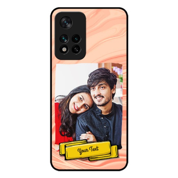 Xiaomi 11I Hypercharge 5G Personalized Glass Phone Case - Marble Texture Design