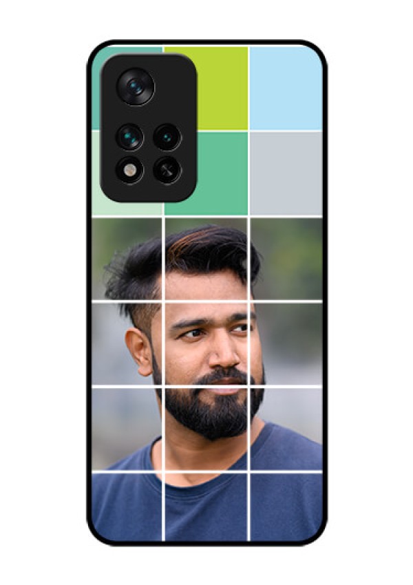 Xiaomi 11I Hypercharge 5G Photo Printing on Glass Case - with white box pattern
